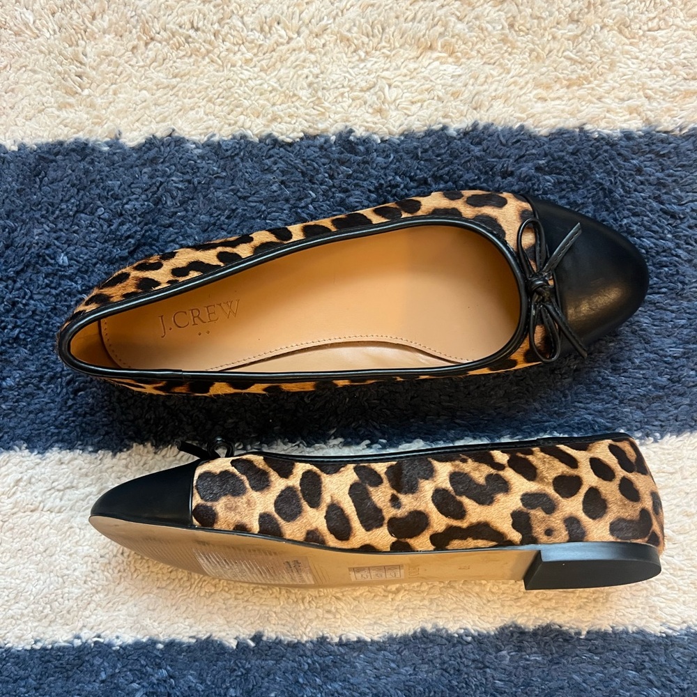 JCrew Flats in Leopard Print, Size 8